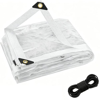RainShield Pro™ Transparent Waterproof Tarp – Heavy-Duty Outdoor Cover with Secure Grommets