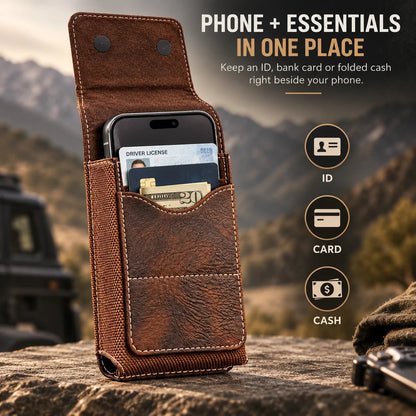 🔥 Early Black Friday Deal –Men’s Waist Phone Pouch with Magnetic Closure, Card Slot & Metal Belt Clip