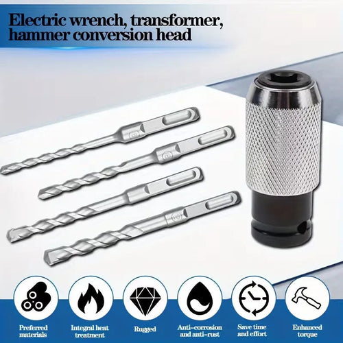 🔥 Early Black Friday Deal | Rotary Hammer Adapter with Impact Drill Bits Set