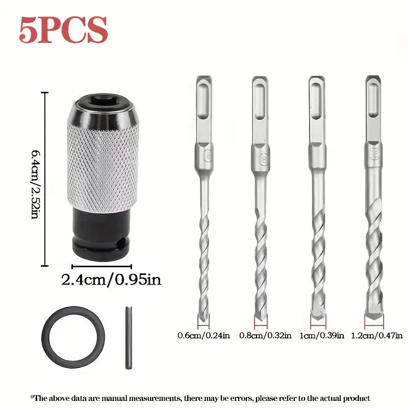 🔥 Early Black Friday Deal | Rotary Hammer Adapter with Impact Drill Bits Set