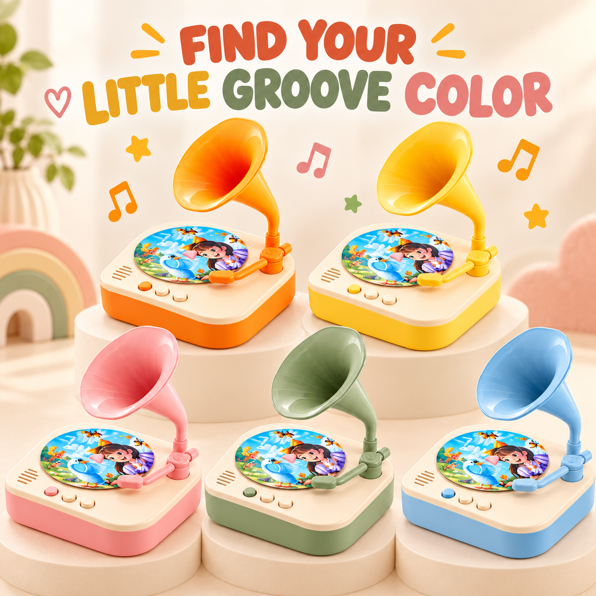 Screen-Free Story & Music Player for Kids – 96 Audio Cards & 4 DIY Recording Cards