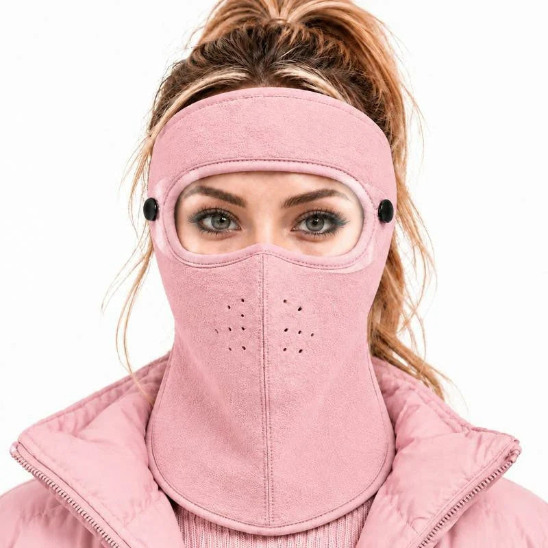Winter Face Mask with Detachable Goggles, Windproof Thermal Fleece Lined Full Face Cover 🥽