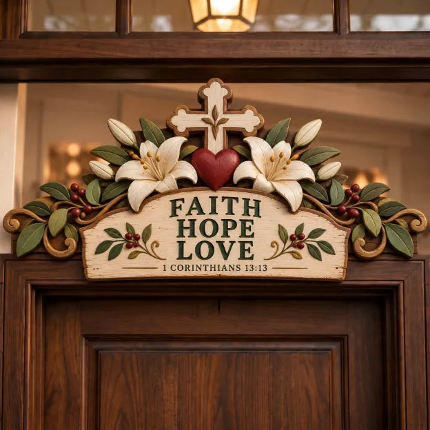✝️ 2D Christian Faith & Blessings Decorative Door Topper