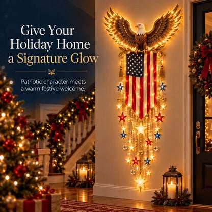 🇺🇸🗽 Liberty 250 Starfall Wall Glow – Patriotic Anniversary Lighted Keepsake