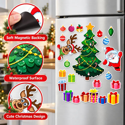 Christmas Refrigerator Magnets, Christmas Tree Magnets for Fridge Stickers Decoration 🎄