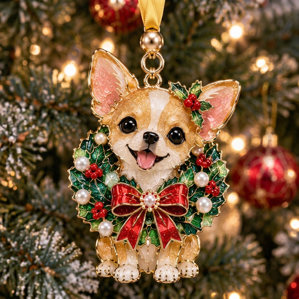 Christmas Chihuahua XR2110006CL Christmas Ornament