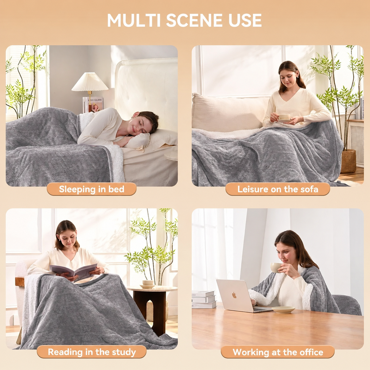 🎄 Christmas Special Offer 🎅✨Flannel electric blanket is machine washable