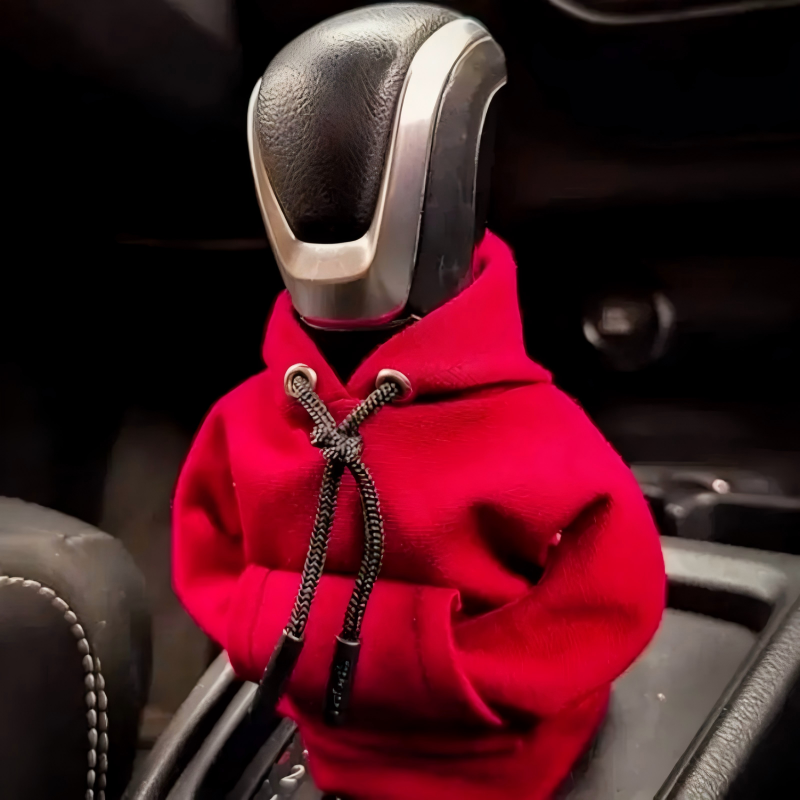 Universal Car Shift Knob Cover Hoodie Cute Interior Decoration Accessory