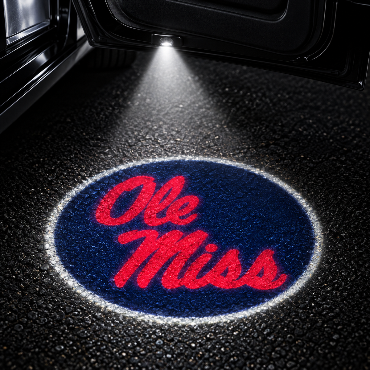 Ole Miss Rebels car door projector light design