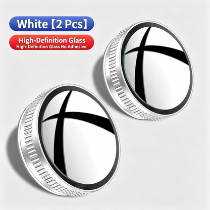Car Blind Spot Mirror 2Pcs Suction Cup 360° Adjustable Wide Angle Safety Accessory for Parking