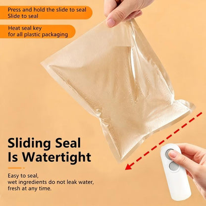 2 in 1 USB Rechargeable Heat Sealer for Snacks Plastic Bags Portable Food Fresh