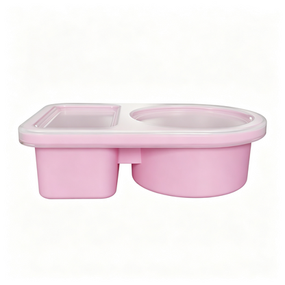 Leakproof Silicone Divided Condiment Cup, Reusable Portable Snack Box for Travel Picnic Kids Lunch