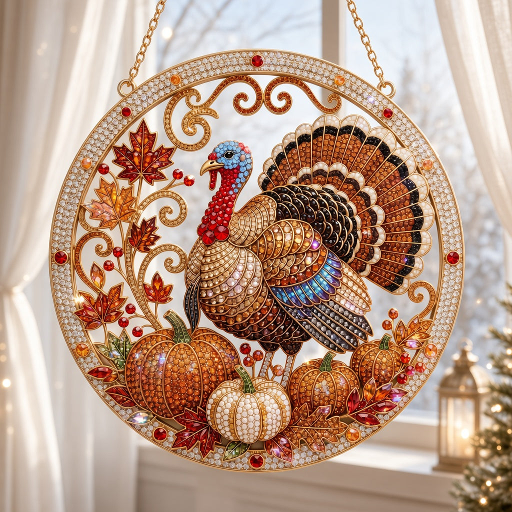 Thanksgiving Turkey Diamond Art Hanging Ornament Kit