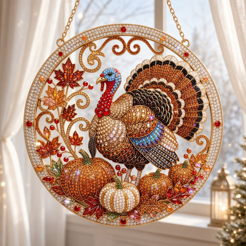 Thanksgiving Turkey Diamond Art Hanging Ornament Kit