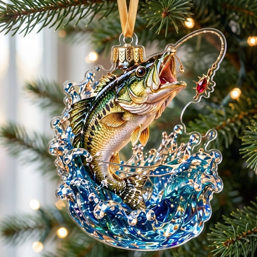 Bass Fishing XR1710010CL Christmas Ornament