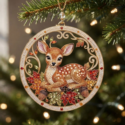 Autumn Baby Deer WN2210001CL Christmas Ornament
