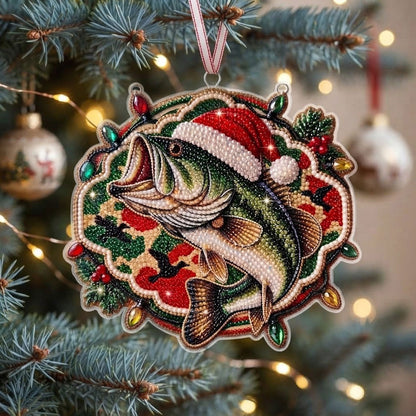Bass Fishing WN2210002CL Christmas Ornament