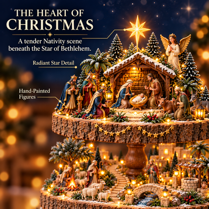 ✨ Bethlehem’s Holy Night – Lighted Nativity Village