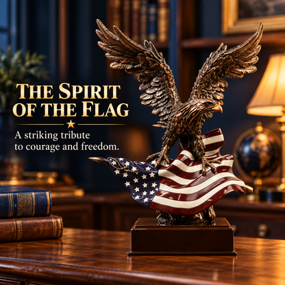 Wings of Liberty™ – American Eagle & Flag Sculpture 🦅🇺🇸