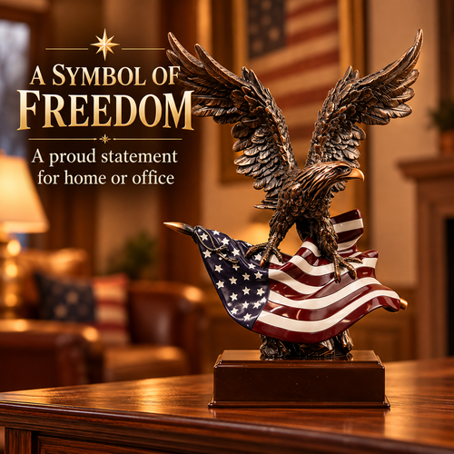 Wings of Liberty™ – American Eagle & Flag Sculpture 🦅🇺🇸