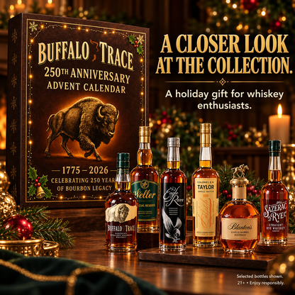 🎄 Whiskey-Themed Advent Calendar – Brown & Gold Holiday Presentation 🎁
