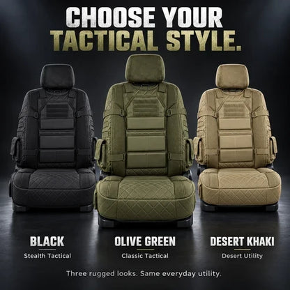 🚙 Durable Tactical Truck Seat Cover✨ Storage, Protection & All-Day Comfort
