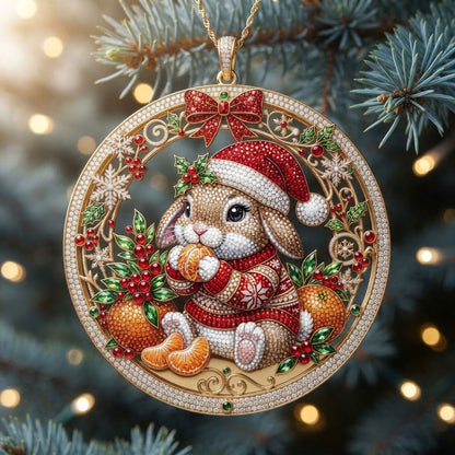 Christmas Bunny Wreath WN2210003CL Christmas Ornament