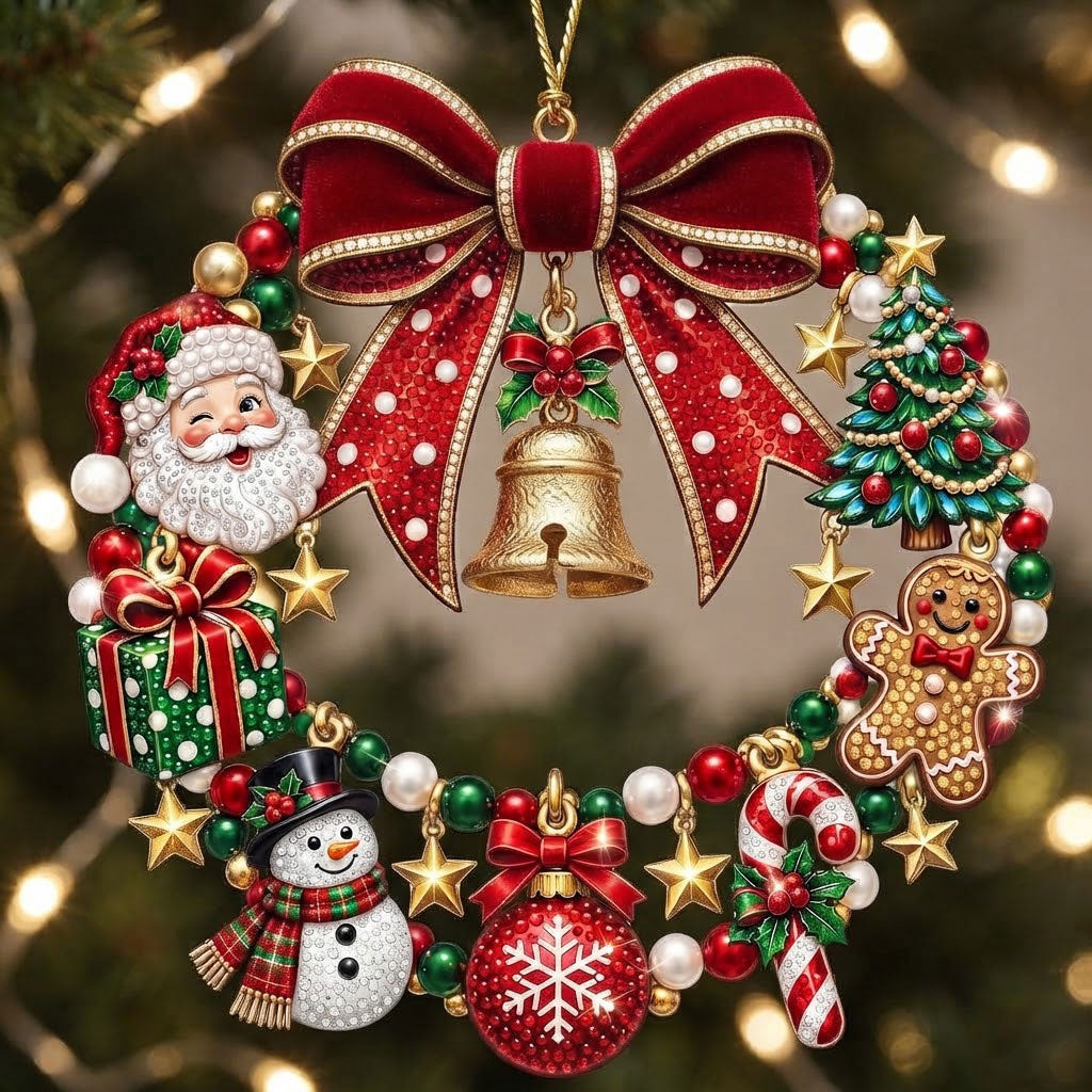 Christmas Charm Wreath WN2210005CL Christmas Ornament