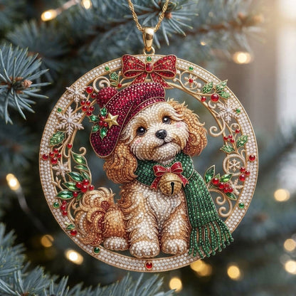 Christmas Puppy Wreath WN2210009CL Christmas Ornament