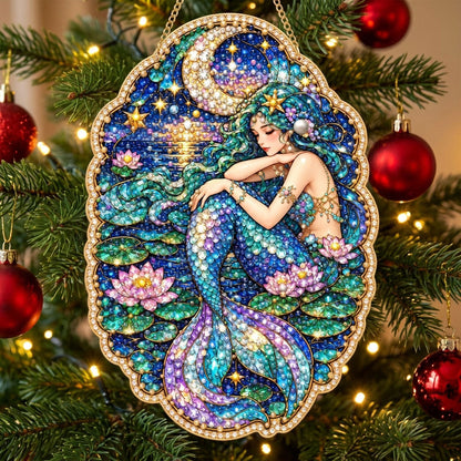 Moonlit Mermaid Diamond Art Hanging Ornament Kit