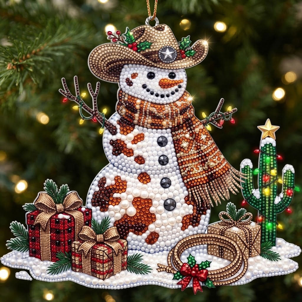 Cowboy Snowman WN2210010CL Christmas Ornament