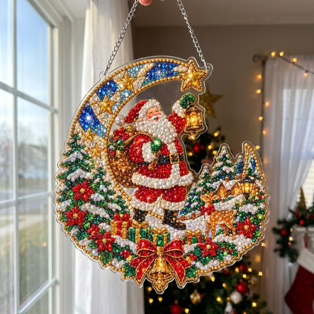 Santa Moon Diamond Art Hanging Ornament Kit