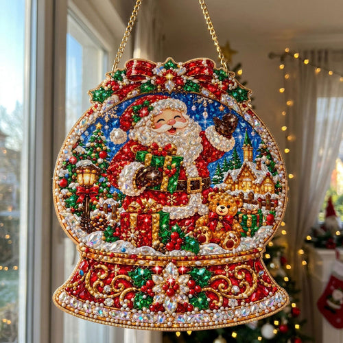 Santa Snow Globe Diamond Art Hanging Ornament Kit