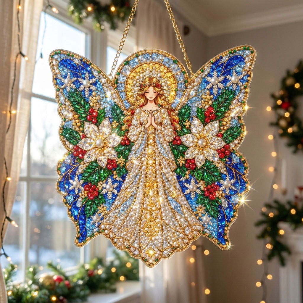 Heavenly Christmas Angel Diamond Art Hanging Ornament Kit