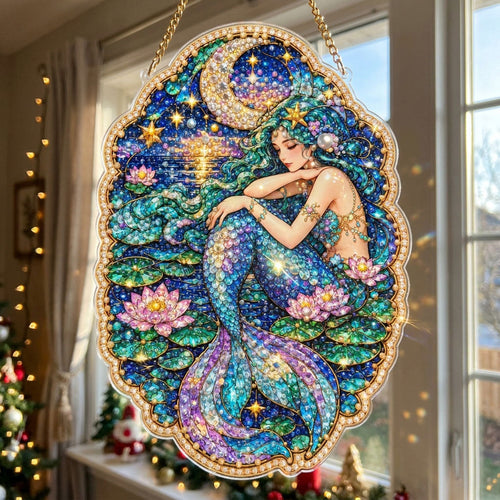 Moonlit Mermaid Diamond Art Hanging Ornament Kit