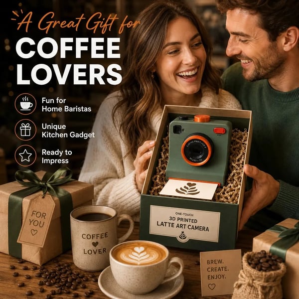 ☕Hot Sale 50% OFF📸 One-Touch Latte Art Camera – 3D Coffee Stencil Printer Kit for Custom Drink Designs ✨