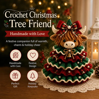 🎄Crochet Animal Christmas Tree DIY Kit – Stitch a Little Christmas Magic（Material kit (not finished product)