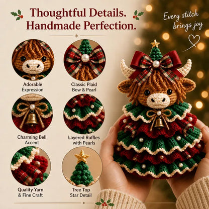 🎄Crochet Animal Christmas Tree DIY Kit – Stitch a Little Christmas Magic（Material kit (not finished product)