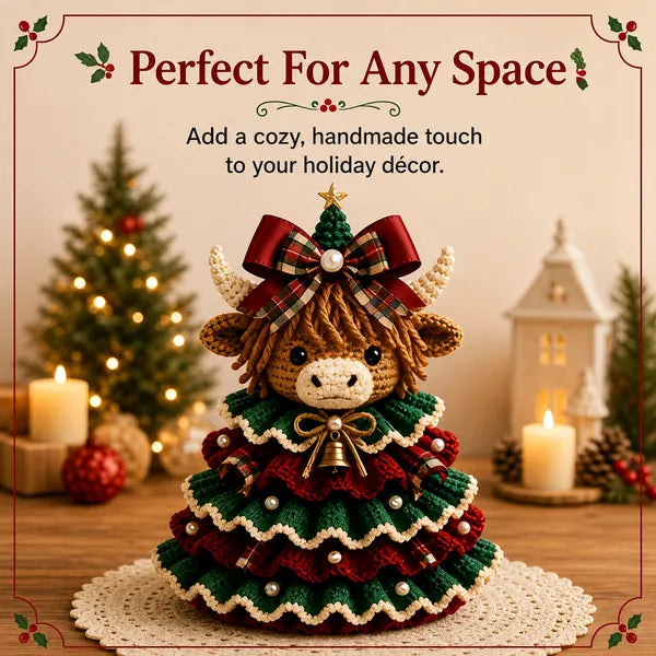 🎄Crochet Animal Christmas Tree DIY Kit – Stitch a Little Christmas Magic（Material kit (not finished product)