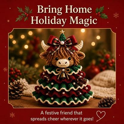 🎄Crochet Animal Christmas Tree DIY Kit – Stitch a Little Christmas Magic（Material kit (not finished product)