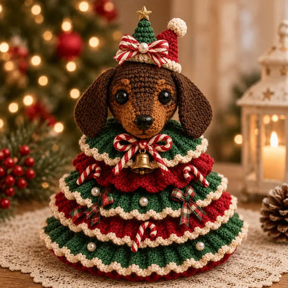 🎄Crochet Animal Christmas Tree DIY Kit – Stitch a Little Christmas Magic（Material kit (not finished product)