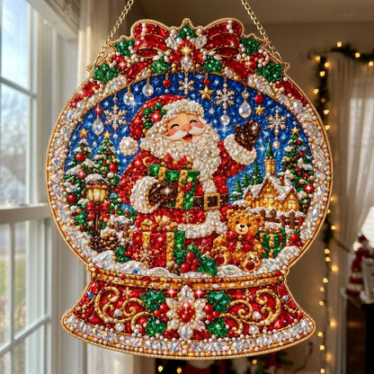 Santa Snow Globe Diamond Art Hanging Ornament Kit
