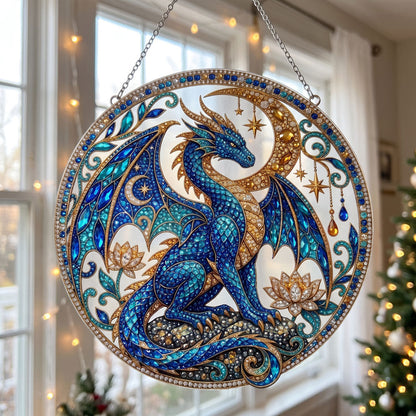 Mystic Blue Dragon Diamond Art Hanging Ornament Kit