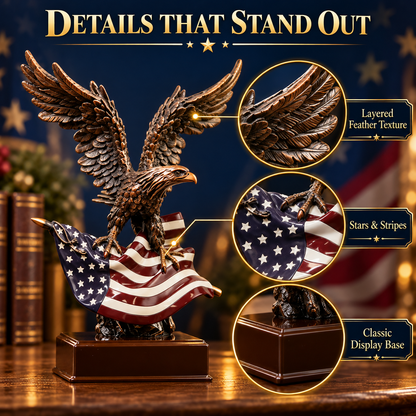 Wings of Liberty™ – American Eagle & Flag Sculpture 🦅🇺🇸