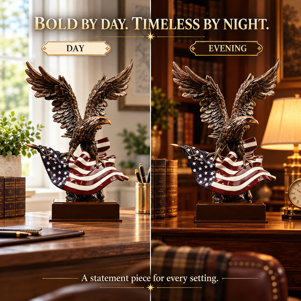 Wings of Liberty™ – American Eagle & Flag Sculpture 🦅🇺🇸