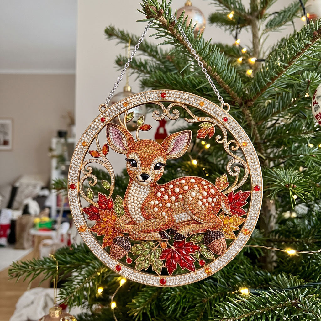 Autumn Baby Deer Diamond Art Hanging Ornament Kit