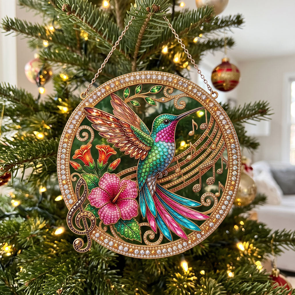 Musical Hummingbird Diamond Art Hanging Ornament Kit