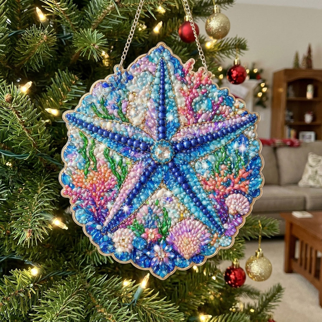Starfish Coral Diamond Art Hanging Ornament Kit