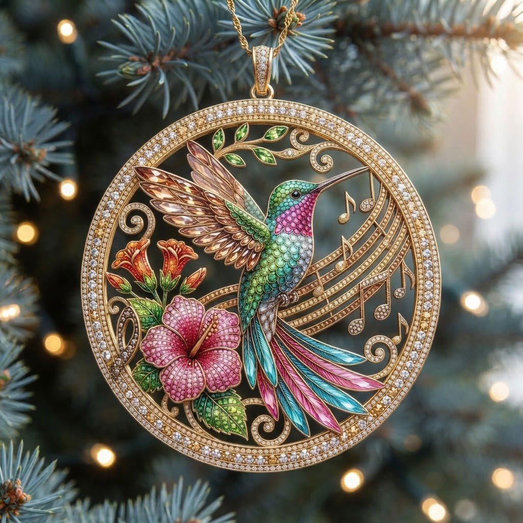 Musical Hummingbird WN2210012CL Christmas Ornament