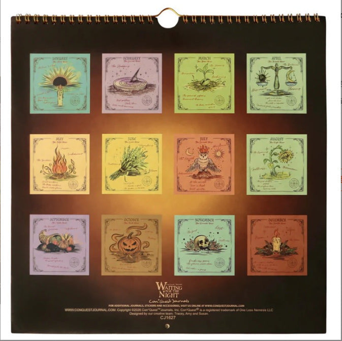 Coordinating wall calendar detail